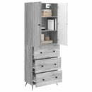 vidaXL Szekrény szett 2 pcs Szürke Sonoma 66 x 34,5 x 90 cm Szerelt Fa