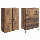 vidaXL Szekrény szett 2 pcs Antik Fa 66 x 34,5 x 90 cm Szerelt Fa