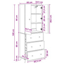 vidaXL Szekrény szett 2 pcs Antik Fa 66 x 34,5 x 90 cm Szerelt Fa