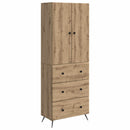 vidaXL Szekrény szett 2 pcs Kézműves Tölgy 66 x 34,5 x 90 cm