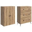 vidaXL Szekrény szett 2 pcs Kézműves Tölgy 66 x 34,5 x 90 cm