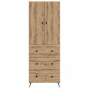 vidaXL Szekrény szett 2 pcs Kézműves Tölgy 66 x 34,5 x 90 cm