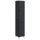 vidaXL Szekrény szett 2 pcs Fekete 34,5 x 34,5 x 90 cm Szerelt Fa