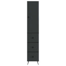 vidaXL Szekrény szett 2 pcs Fekete 34,5 x 34,5 x 90 cm Szerelt Fa