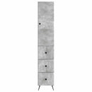 vidaXL Szekrény szett 2 pcs Betonszürke 34,5 x 34,5 x 90 cm Szerelt Fa