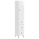 vidaXL Szekrény szett 2 pcs Magasfényű Fehér 34,5 x 34,5 x 90 cm