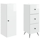 vidaXL Szekrény szett 2 pcs Magasfényű Fehér 34,5 x 34,5 x 90 cm