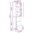 vidaXL Szekrény szett 2 pcs Füstös Tölgy 34,5 x 34,5 x 90 cm