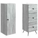 vidaXL Szekrény szett 2 pcs Szürke Sonoma 34,5 x 34,5 x 90 cm