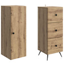vidaXL Szekrény szett 2 pcs Kézműves Tölgy 34,5 x 34,5 x 90 cm