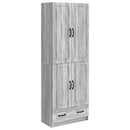 vidaXL Szekrény szett 2 pcs Szürke Sonoma Szerelt Fa