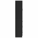 vidaXL Szekrény szett 2 pcs Fekete 66 x 34,5 x 87 cm Szerelt Fa