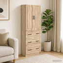 vidaXL Szekrény szett 2 db 66 x 34,5 x 87 cm Szerelt Fa Sonoma Tölgy