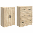 vidaXL Szekrény szett 2 pcs Sonoma Tölgy 66 x 34,5 x 87 cm Szerelt Fa
