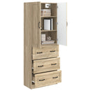 vidaXL Szekrény szett 2 pcs Sonoma Tölgy 66 x 34,5 x 87 cm Szerelt Fa