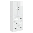 vidaXL Szekrény szett 2 pcs Magasfényű Fehér 66 x 34,5 x 87 cm