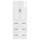 vidaXL Szekrény szett 2 pcs Magasfényű Fehér 66 x 34,5 x 87 cm