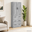 vidaXL Szekrény szett 2 db 66 x 34,5 x 87 cm Szerelt Fa Szürke Sonoma