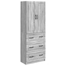 vidaXL Szekrény szett 2 pcs Szürke Sonoma 66 x 34,5 x 87 cm Szerelt Fa