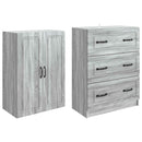 vidaXL Szekrény szett 2 pcs Szürke Sonoma 66 x 34,5 x 87 cm Szerelt Fa