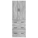 vidaXL Szekrény szett 2 pcs Szürke Sonoma 66 x 34,5 x 87 cm Szerelt Fa
