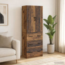 vidaXL Szekrény szett 2 pcs Antik Fa 66 x 34,5 x 87 cm Szerelt Fa