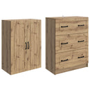 vidaXL Szekrény szett 2 pcs Kézműves Tölgy 66 x 34,5 x 87 cm