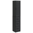 vidaXL Szekrény szett 2 pcs Fekete 33 x 34,5 x 87 cm Szerelt Fa