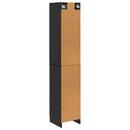 vidaXL Szekrény szett 2 pcs Fekete 33 x 34,5 x 87 cm Szerelt Fa