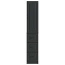vidaXL Szekrény szett 2 pcs Fekete 33 x 34,5 x 87 cm Szerelt Fa