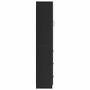 vidaXL Szekrény szett 2 pcs Fekete 33 x 34,5 x 87 cm Szerelt Fa