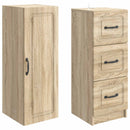 vidaXL Szekrény szett 2 pcs Sonoma Tölgy 33 x 34,5 x 87 cm Szerelt Fa
