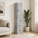 vidaXL Szekrény szett 2 pcs Betonszürke 33 x 34,5 x 87 cm Szerelt Fa