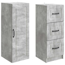 vidaXL Szekrény szett 2 pcs Betonszürke 33 x 34,5 x 87 cm Szerelt Fa