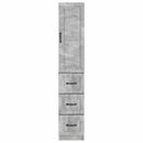 vidaXL Szekrény szett 2 pcs Betonszürke 33 x 34,5 x 87 cm Szerelt Fa