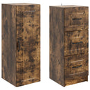 vidaXL Szekrény szett 2 pcs Füstös Tölgy 33 x 34,5 x 87 cm Szerelt Fa
