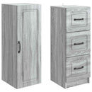 vidaXL Szekrény szett 2 pcs Szürke Sonoma 33 x 34,5 x 87 cm Szerelt Fa