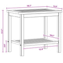 vidaXL Oldal asztal Olaj Természetes 50 x 35 x 45 cm Tömör Akácfa