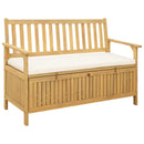 vidaXL Tárolópad párnával tárolóval ajtóval 120 x 63 x 84 cm