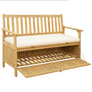 vidaXL Tárolópad párnával tárolóval ajtóval 120 x 63 x 84 cm