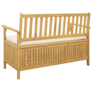 vidaXL Tárolópad párnával tárolóval ajtóval 120 x 63 x 84 cm
