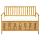 vidaXL Tárolópad párnával tárolóval ajtóval 120 x 63 x 84 cm
