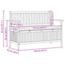 vidaXL Tárolópad párnával tárolóval ajtóval 120 x 63 x 84 cm