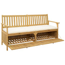 vidaXL Tárolópad párnával tárolóval ajtóval 170 x 63 x 84 cm