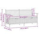 vidaXL Tárolópad párnával tárolóval ajtóval 170 x 63 x 84 cm