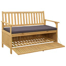 vidaXL Tárolópad párnával tárolóval ajtóval 120 x 63 x 84 cm