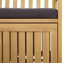 vidaXL Tárolópad párnával tárolóval ajtóval 148 x 63 x 84 cm