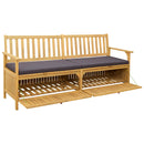 vidaXL Tárolópad párnával tárolóval ajtóval 170 x 63 x 84 cm