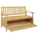 vidaXL Tárolópad tárolóval ajtóval 120 x 63 x 84 cm Tömör Akácia