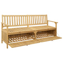 vidaXL Tárolópad tárolóval ajtóval 170 x 63 x 84 cm Tömör Akácia